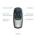 Doosl DSIT011 2,4 GHz Mini wiederaufladbare PowerPoint-Präsentationsfernbedienung, Reichweite: 100 m (Schwarz)
