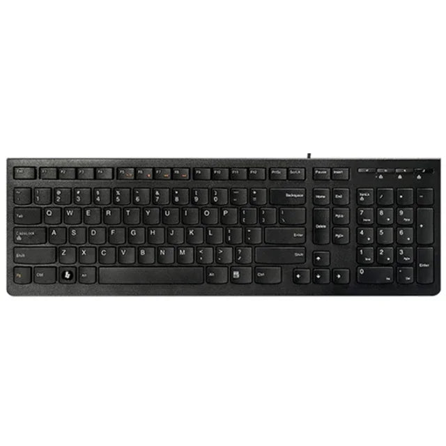Lenovo K5819 Office Simple Ultra-thin Wired Keyboard, K5819 (Schwarz)