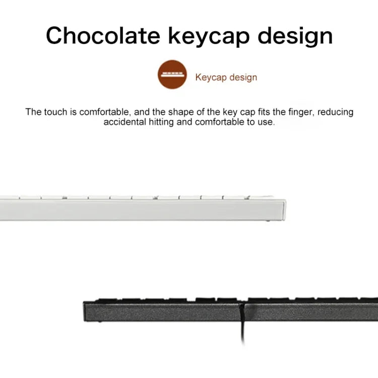 Lenovo K5819 Office Simple Ultra-thin Wired Keyboard, K5819 (Schwarz)