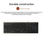 Lenovo K5819 Office Simple Ultra-thin Wired Keyboard, K5819 (Schwarz)