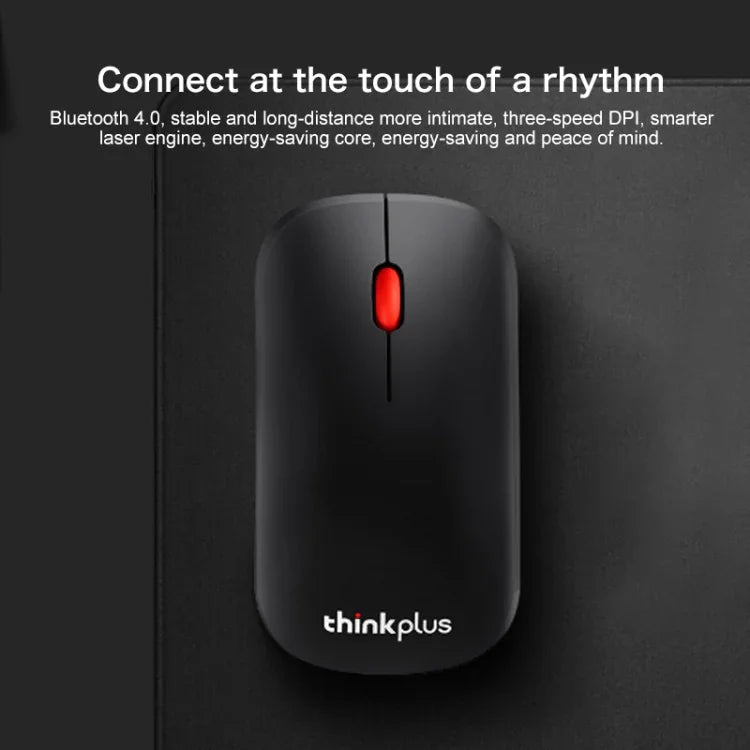 Lenovo ThinkPlus Bluetooth 4.0 Tragbare kabellose Bluetooth-Maus, Bluetooth-Maus