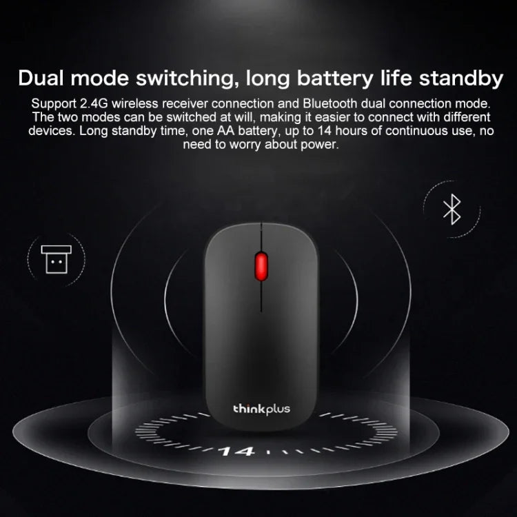 Lenovo ThinkPlus Tragbare kabellose Bluetooth-Maus im Business-Stil, Business-Maus