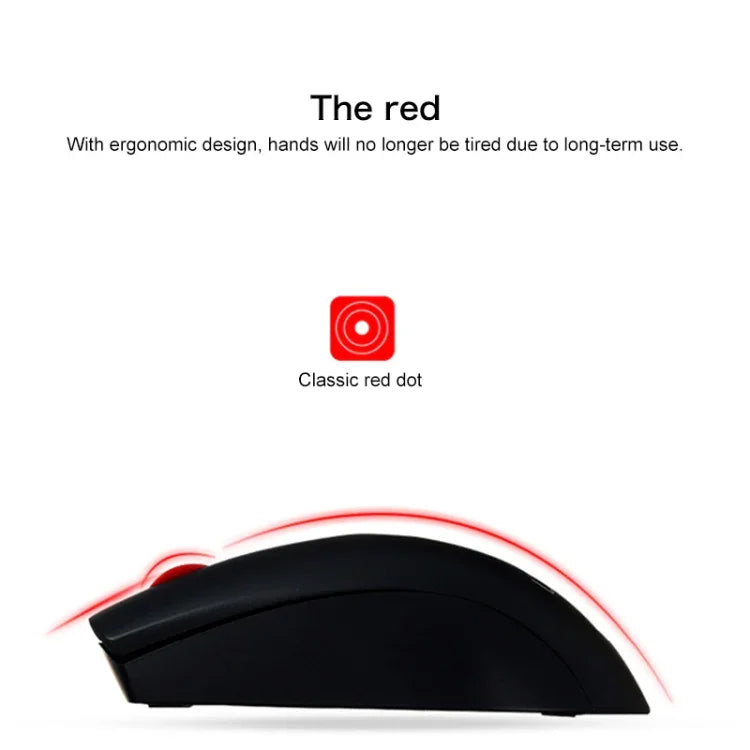 Lenovo M120 Pro Fashion Office Red Dot Wireless Mouse, M120 Pro Wireless Mouse