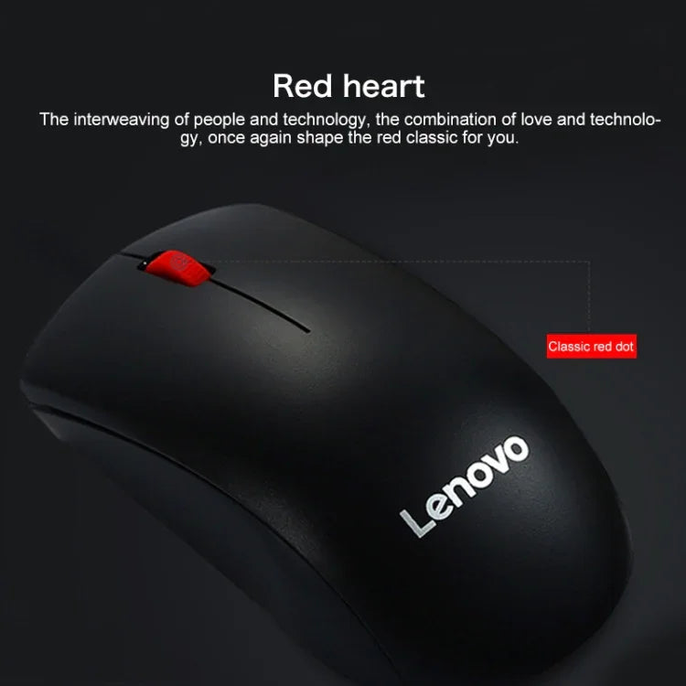 Lenovo M120 Pro Fashion Office Red Dot Wireless Mouse, M120 Pro Wireless Mouse