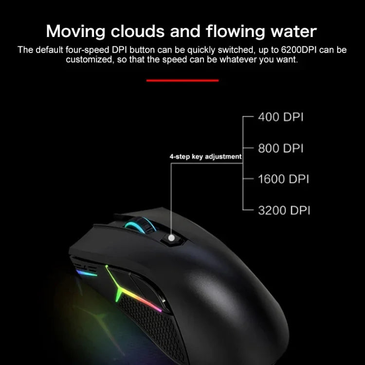 Lenovo HEADSHOT Gaming Engine Kabelgebundene Gaming-Maus, HEADSHOT