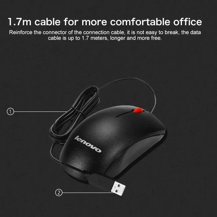 Lenovo M120 Pro Fashion Office Red Dot Kabelmaus, M120 Pro Kabelmaus