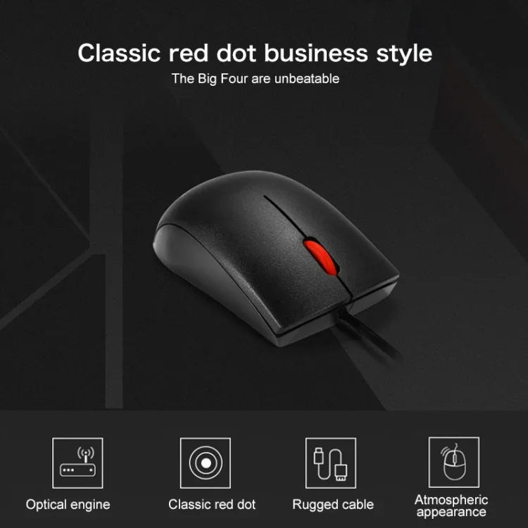 Lenovo M120 Pro Fashion Office Red Dot Kabelmaus, M120 Pro Kabelmaus