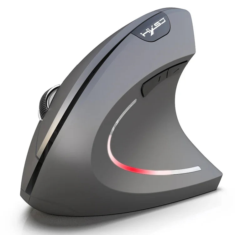 HXSJ T29 Bluetooth 3.0 Kabellose Bluetooth-Maus mit 6 Tasten, 2400 DPI, einstellbarer Auflösung, ergonomischem Design, optischem Design, vertikal, 6 Tasten, T29 Grau