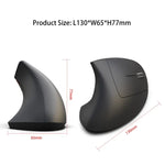 HXSJ T29 Bluetooth 3.0 Kabellose Bluetooth-Maus mit 6 Tasten, 2400 DPI, einstellbarer Auflösung, ergonomischem Design, optischem Design, vertikal, 6 Tasten, T29 Grau