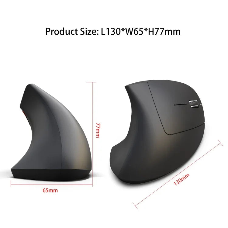 HXSJ T29 Bluetooth 3.0 Kabellose Bluetooth-Maus mit 6 Tasten, 2400 DPI, einstellbarer Auflösung, ergonomischem Design, optischem Design, vertikal, 6 Tasten, T29 Grau