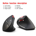 HXSJ T29 Bluetooth 3.0 Kabellose Bluetooth-Maus mit 6 Tasten, 2400 DPI, einstellbarer Auflösung, ergonomischem Design, optischem Design, vertikal, 6 Tasten, T29 Grau