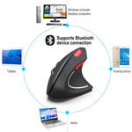 HXSJ T29 Bluetooth 3.0 Kabellose Bluetooth-Maus mit 6 Tasten, 2400 DPI, einstellbarer Auflösung, ergonomischem Design, optischem Design, vertikal, 6 Tasten, T29 Grau