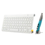 KM-909 2,4-GHz-Funk-Multimedia-Tastatur + Funk-Optische Stiftmaus mit USB-Empfänger-Set für Computer, PC, Laptop, zufällige Farbauswahl der Stiftmaus, KM-909 Tastatur + Stiftmaus (Weiß), KM-909 Tastatur + Stiftmaus (Schwarz)