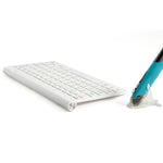 KM-909 2,4-GHz-Funk-Multimedia-Tastatur + Funk-Optische Stiftmaus mit USB-Empfänger-Set für Computer, PC, Laptop, zufällige Farbauswahl der Stiftmaus, KM-909 Tastatur + Stiftmaus (Weiß), KM-909 Tastatur + Stiftmaus (Schwarz)
