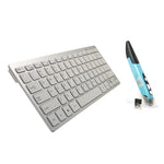 KM-808 2,4-GHz-Funk-Multimedia-Tastatur + Funk-Optische Stiftmaus mit USB-Empfänger-Set für Computer, PC, Laptop, zufällige Farbauswahl der Stiftmaus, KM-808 Tastatur + Stiftmaus (Weiß), KM-808 Tastatur + Stiftmaus (Schwarz)