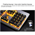 YINDIAO K002 USB-Tastatur-Set mit Kabel, mechanischem Tippgefühl und RGB-Hintergrundbeleuchtung + optische, leise Maus, RGB-Hintergrundbeleuchtung / Leise / Schwarz, RGB-Hintergrundbeleuchtung / Weiß