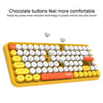 Ajazz 308I Kabellose Tastatur für Tablets, Mobiltelefone, Computer, Haushalt und Büro, Schwarz