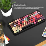 Ajazz 308I Kabellose Tastatur für Tablets, Mobiltelefone, Computer, Haushalt und Büro, Schwarz