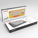 Ajazz 308I 84-Tasten Bluetooth-Tastatur für Tablets, Mobiltelefone, Computer, Haushalt und Büro, Gelb