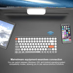 Ajazz 308I 84-Tasten Bluetooth-Tastatur für Tablets, Mobiltelefone, Computer, Haushalt und Büro, Gelb