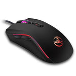 HXSJ A869 Farbig leuchtende kabelgebundene Gaming-Maus mit 7 Tasten, 3200 DPI, einstellbarer Ergonomie, optisch, A869