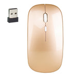 HXSJ M80 2,4GHz kabellose optische Maus mit 1600DPI, dreifach einstellbar, geräuschlos, Silber, Weiß, Schwarz, Grau, Gold, Roségold