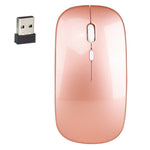 HXSJ M80 2,4GHz kabellose optische Maus mit 1600DPI, dreifach einstellbar, geräuschlos, Silber, Weiß, Schwarz, Grau, Gold, Roségold