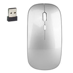 HXSJ M80 2,4GHz kabellose optische Maus mit 1600DPI, dreifach einstellbar, geräuschlos, Silber, Weiß, Schwarz, Grau, Gold, Roségold