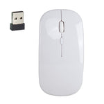 HXSJ M80 2,4GHz kabellose optische Maus mit 1600DPI, dreifach einstellbar, geräuschlos, Silber, Weiß, Schwarz, Grau, Gold, Roségold