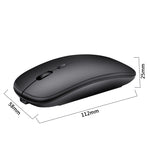 HXSJ M80 2,4GHz kabellose optische Maus mit 1600DPI, dreifach einstellbar, geräuschlos, Silber, Weiß, Schwarz, Grau, Gold, Roségold