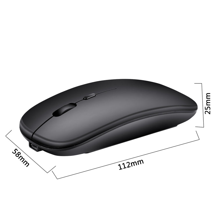 HXSJ M80 2,4GHz kabellose optische Maus mit 1600DPI, dreifach einstellbar, geräuschlos, Silber, Weiß, Schwarz, Grau, Gold, Roségold