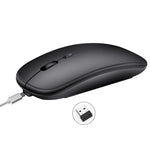 HXSJ M80 2,4GHz kabellose optische Maus mit 1600DPI, dreifach einstellbar, geräuschlos, Silber, Weiß, Schwarz, Grau, Gold, Roségold