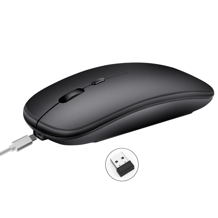 HXSJ M80 2,4GHz kabellose optische Maus mit 1600DPI, dreifach einstellbar, geräuschlos, Silber, Weiß, Schwarz, Grau, Gold, Roségold