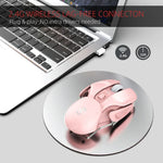 HXSJ T37 2,4 GHz 1600 dpi Kabellose Maus mit 3 Modi, einstellbarer Stummschaltung, T37 Pink