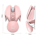 HXSJ T37 2,4 GHz 1600 dpi Kabellose Maus mit 3 Modi, einstellbarer Stummschaltung, T37 Pink
