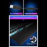 AULA F2088 108 Tasten Mechanische Gaming-Tastatur mit gemischter Beleuchtung, blauen Schaltern, kabelgebunden, USB, mit Metalltasten, blaue Schalter, schwarz