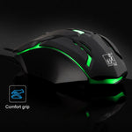 Chasing Leopard K2 USB-Gaming-Maus mit LED-Hintergrundbeleuchtung, 1600 DPI, drei Geschwindigkeitsstufen, kabelgebunden, optisch, Länge: 1,3 m, K2