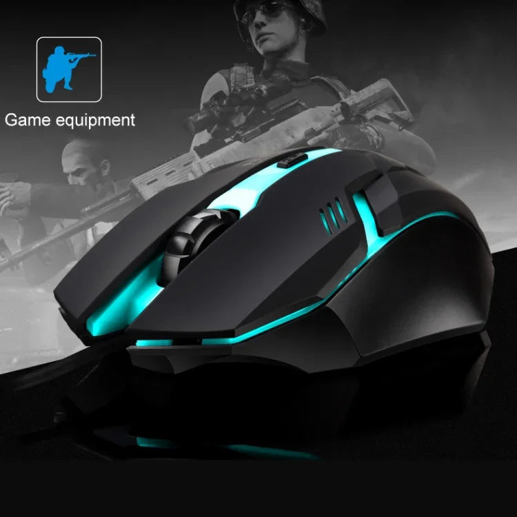 Chasing Leopard K2 USB-Gaming-Maus mit LED-Hintergrundbeleuchtung, 1600 DPI, drei Geschwindigkeitsstufen, kabelgebunden, optisch, Länge: 1,3 m, K2