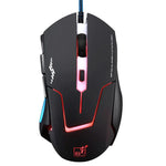 Chasing Leopard T7 USB 6-Tasten 2400 DPI Dreistufig einstellbare Hintergrundbeleuchtung Kabelgebundene optische Gaming-Maus Integriertes Gegengewicht, Länge: 1,8 m, T7