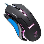 Chasing Leopard T7 USB 6-Tasten 2400 DPI Dreistufig einstellbare Hintergrundbeleuchtung Kabelgebundene optische Gaming-Maus Integriertes Gegengewicht, Länge: 1,8 m, T7
