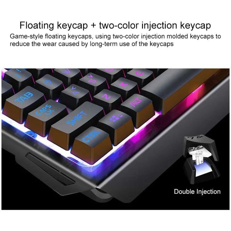 YINDIAO V2 Silent Mechanical Feel Gaming Tastatur-Maus-Set