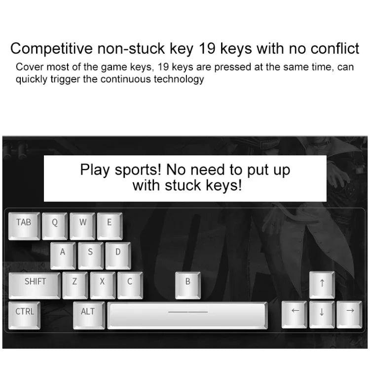 YINDIAO V2 Silent Mechanical Feel Gaming Tastatur-Maus-Set