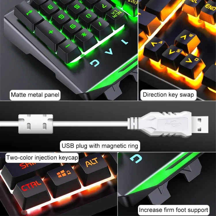 YINDIAO V2 Silent Mechanical Feel Gaming Tastatur-Maus-Set