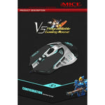 iMICE V5 USB 7-Tasten 4000 DPI Kabelgebundene optische Gaming-Maus mit farbiger Hintergrundbeleuchtung für Computer, PC und Laptop, V5 (Weiß)