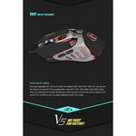 iMICE V5 USB 7-Tasten 4000 DPI Kabelgebundene optische Gaming-Maus mit farbiger Hintergrundbeleuchtung für Computer, PC und Laptop, V5 (Weiß)