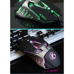 iMICE V5 USB 7-Tasten 4000 DPI Kabelgebundene optische Gaming-Maus mit farbiger Hintergrundbeleuchtung für Computer, PC und Laptop, V5 (Weiß)