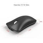 HXSJ T23 Bluetooth 5.0 + Bluetooth 3.0 + 2,4 GHz Funkmaus mit drei Modi, 4 Tasten, 1600 DPI einstellbar, ergonomisch, optisch, Schwarz