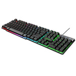 iMICE AK-600 Kabelgebundene USB-Gaming-Tastatur mit schwebenden Tastenkappen und Hintergrundbeleuchtung (Schwarz)