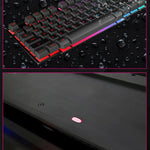 iMICE AK-600 Kabelgebundene USB-Gaming-Tastatur mit schwebenden Tastenkappen und Hintergrundbeleuchtung (Schwarz)