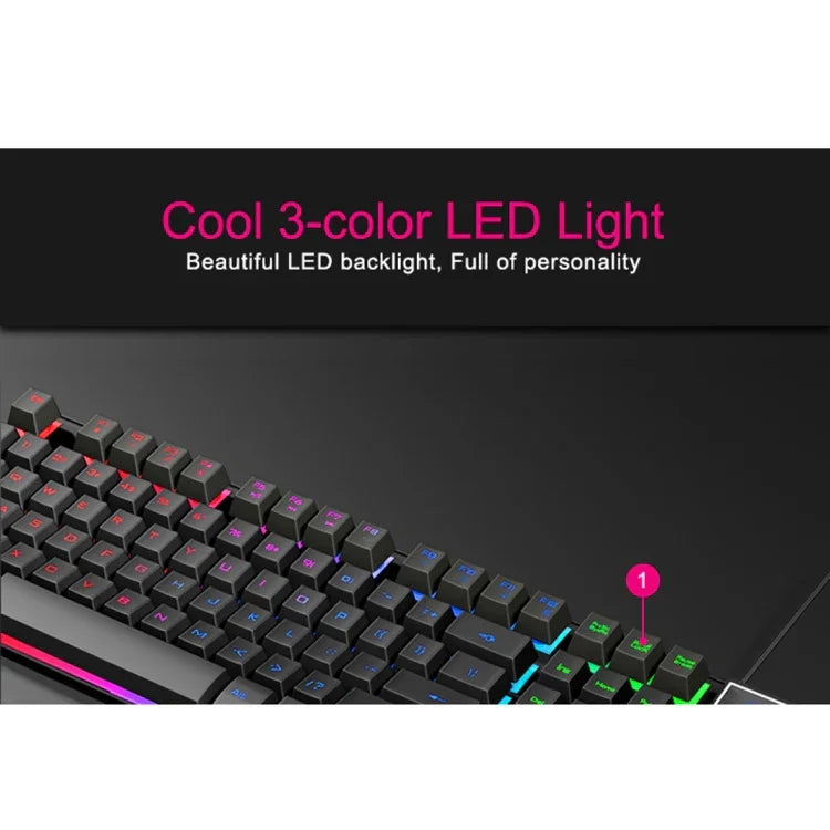 iMICE AK-600 Kabelgebundene USB-Gaming-Tastatur mit schwebenden Tastenkappen und Hintergrundbeleuchtung (Schwarz)